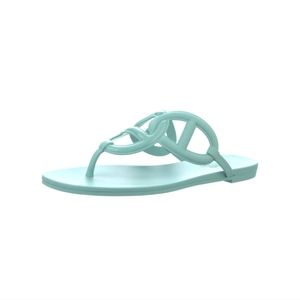 Auth Hermes rubber sandals 37 nib